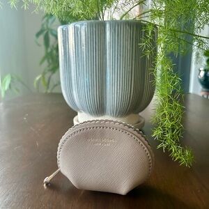 Henri Bendel Saffiano Scalloped Edge Coin Purse